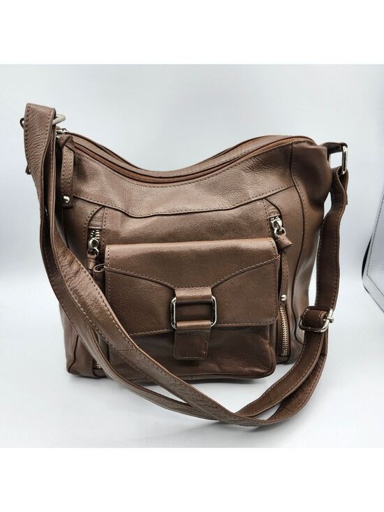 Great American Leatherworks Handbags - Great American Leathrr Works Chic Brown Leather Shoulder Bag